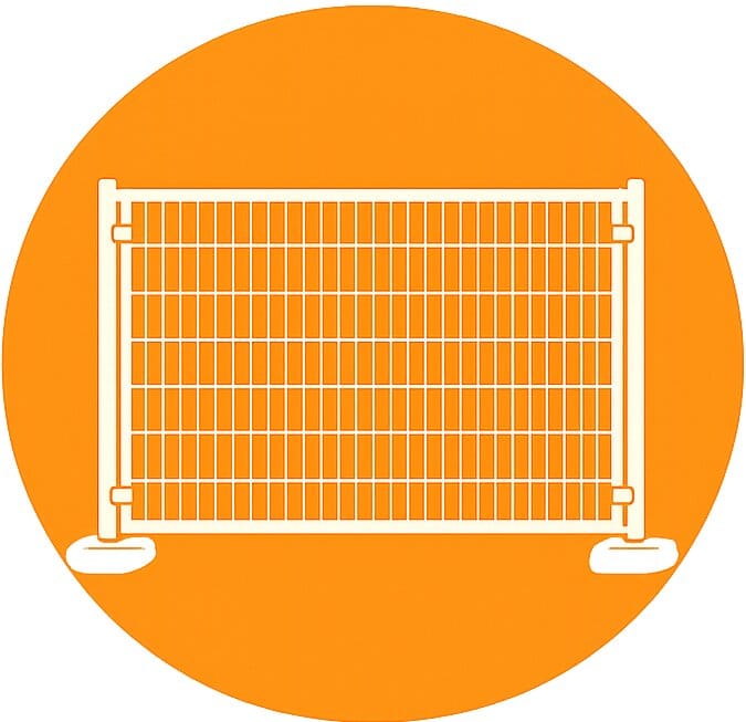 1.8m temporary fence icon