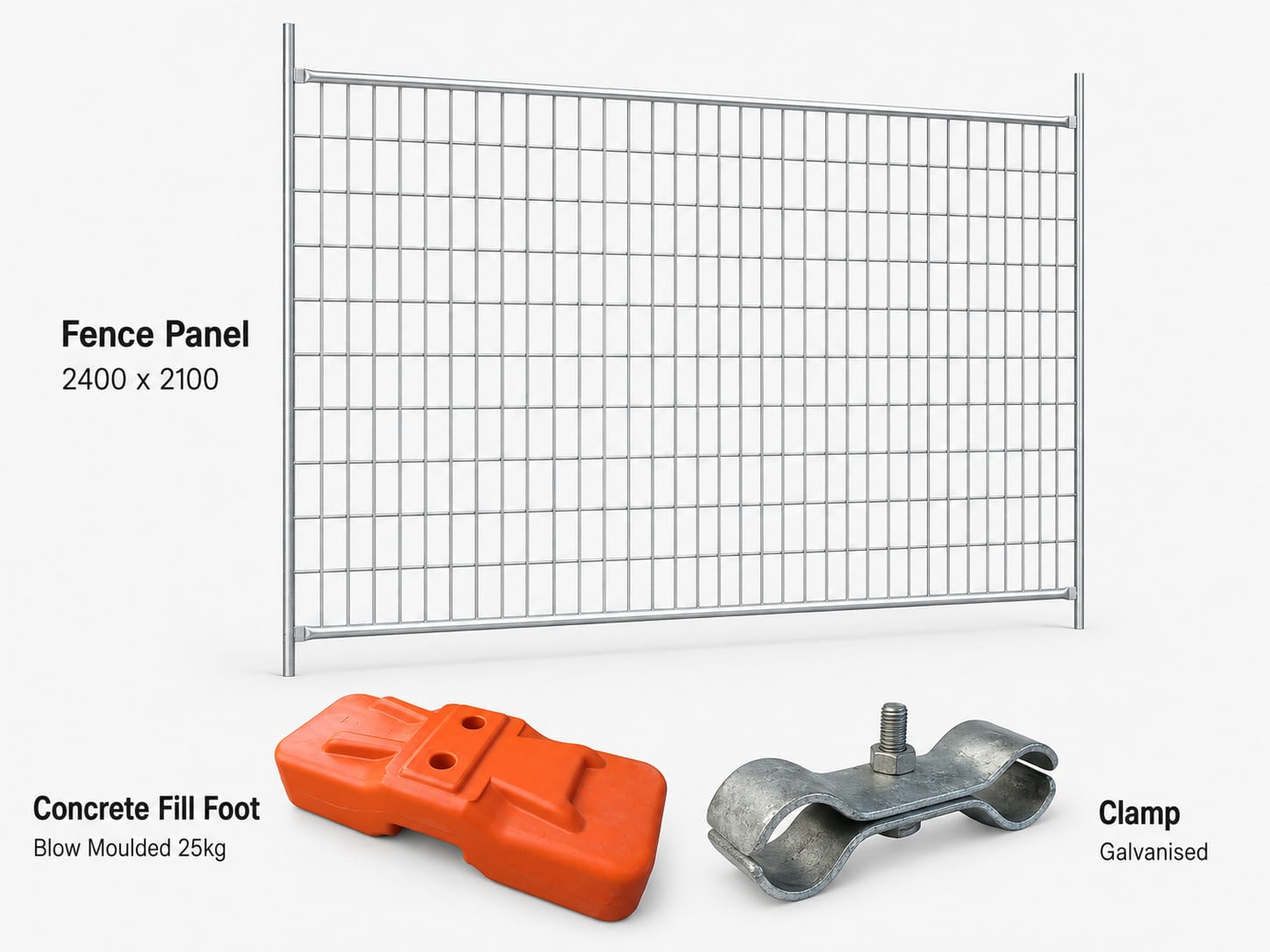 Heavy Duty Temporary Fence Set