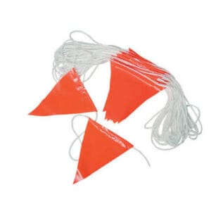 100m bunting and flags
