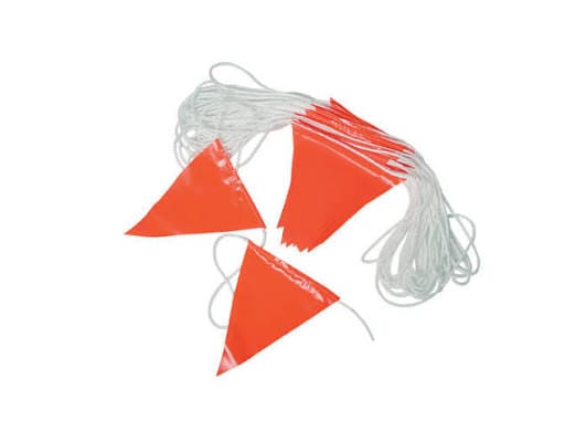 100m bunting and flags